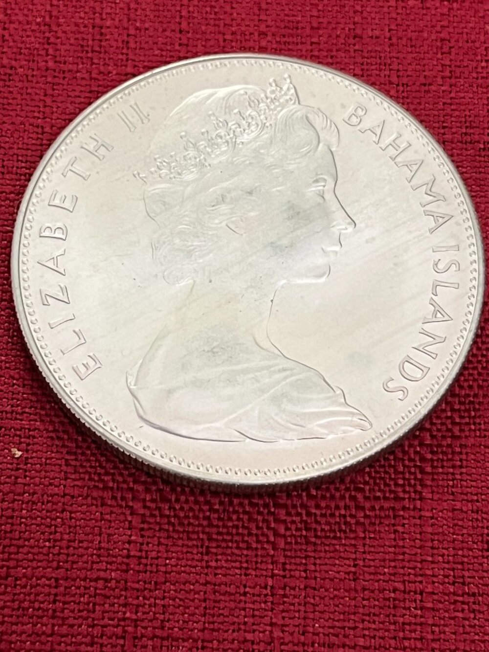 1970 Bahama Islands Five Dollars Coin  .925